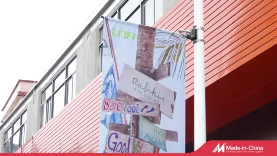 Outdoor-Flaggenschoner, Edelstahl-beschichteter Banneraufhänger, kommerzielle Autobahnmast-Posterhalterung